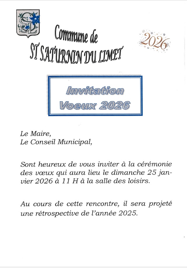 Invitation voeux 2026