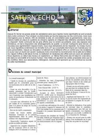 Saturn'Echo Mai 2019
