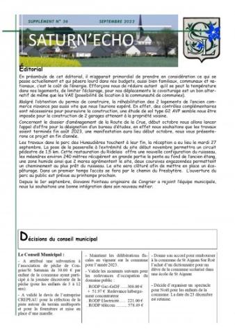 Saturn'Echo Septembre 2022
