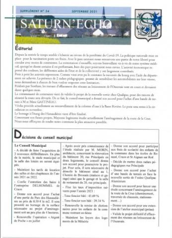 Saturn'Echo Septembre 2021