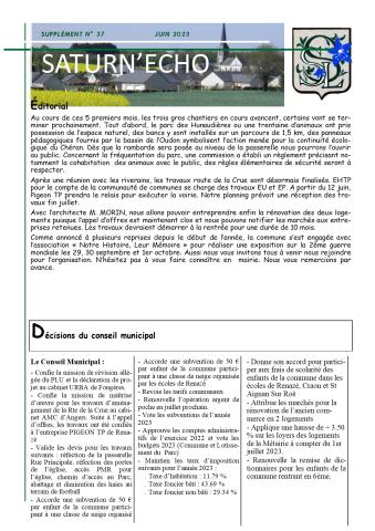 Saturn'Echo Mai 2023 n°37