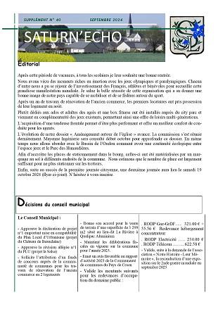 Saturn'Echo Septembre 2024
