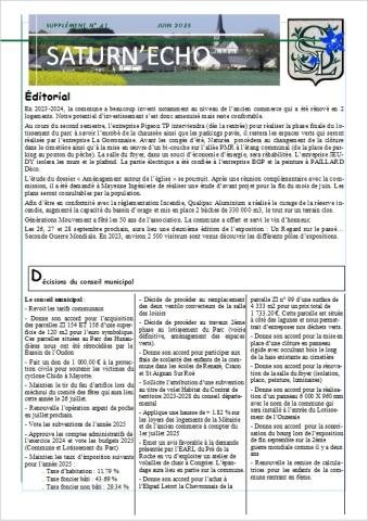 BULLETIN SATURN ECHO juin 2025