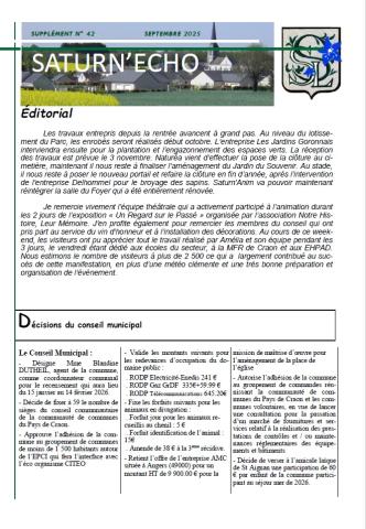 Saturn'Echo Septembre 2025 n°42